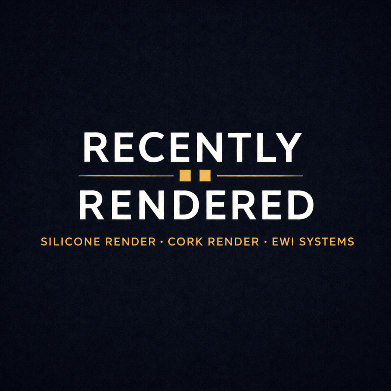 Recently Rendered official logo — silicone render, cork render, EWI systems